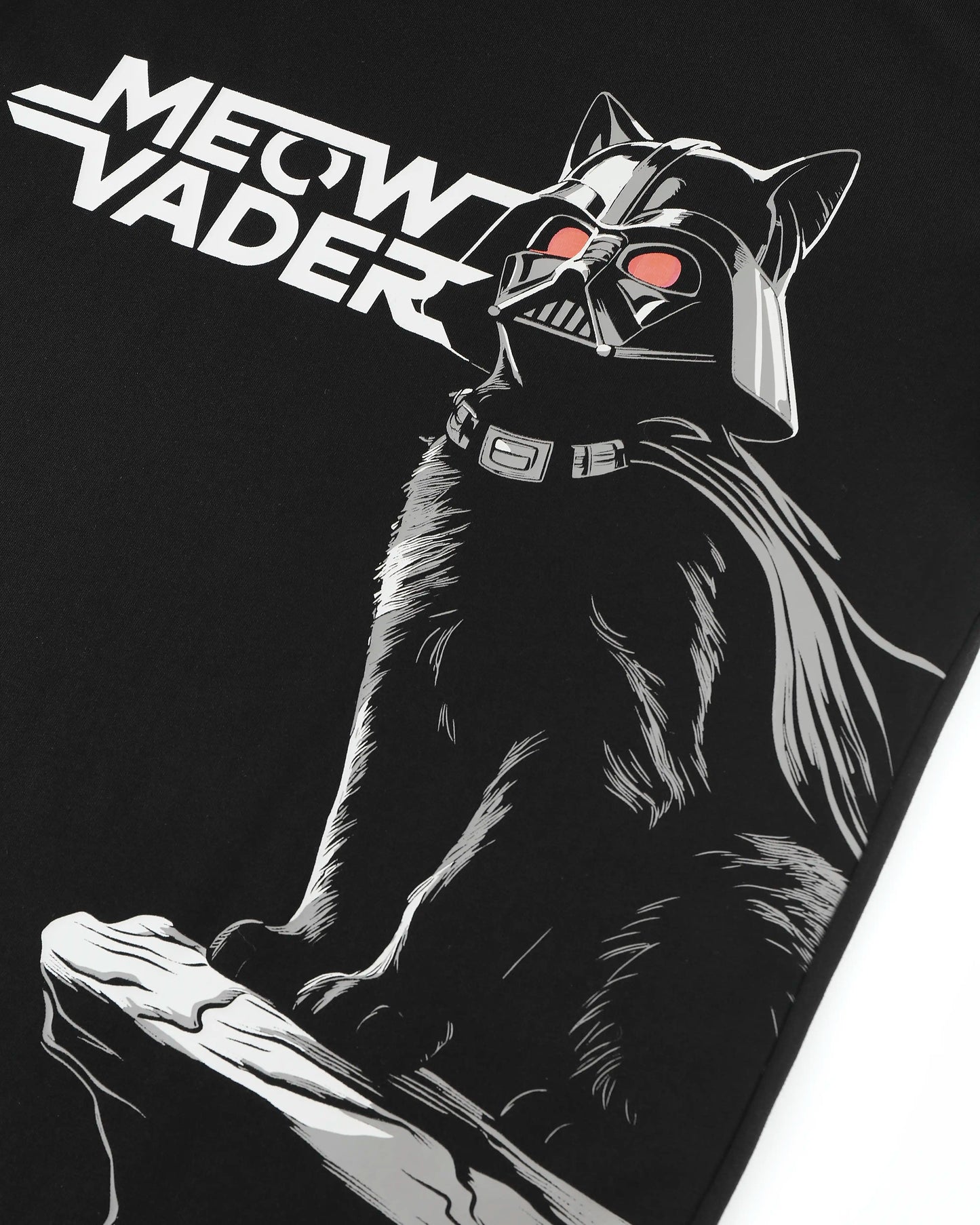 MEOW VADER PLEATED SLEEVES EASY FIT T-SHIRT