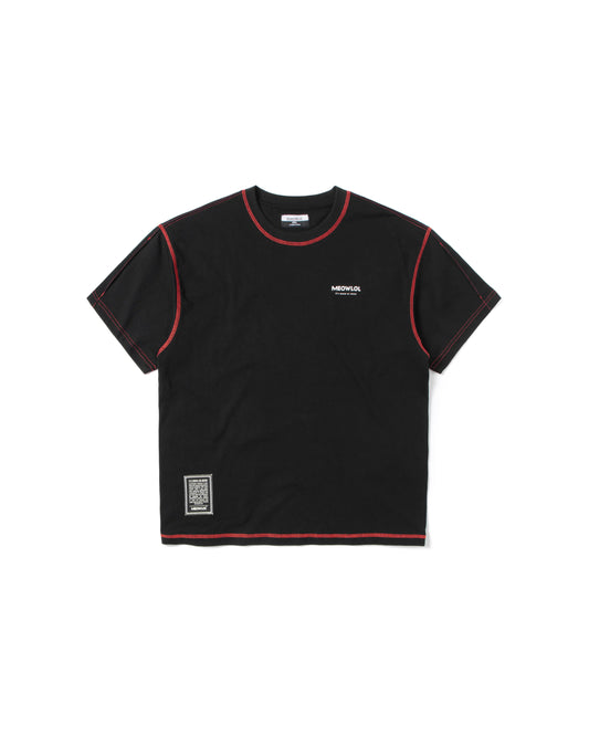 MEOW VADER PLEATED SLEEVES EASY FIT T-SHIRT