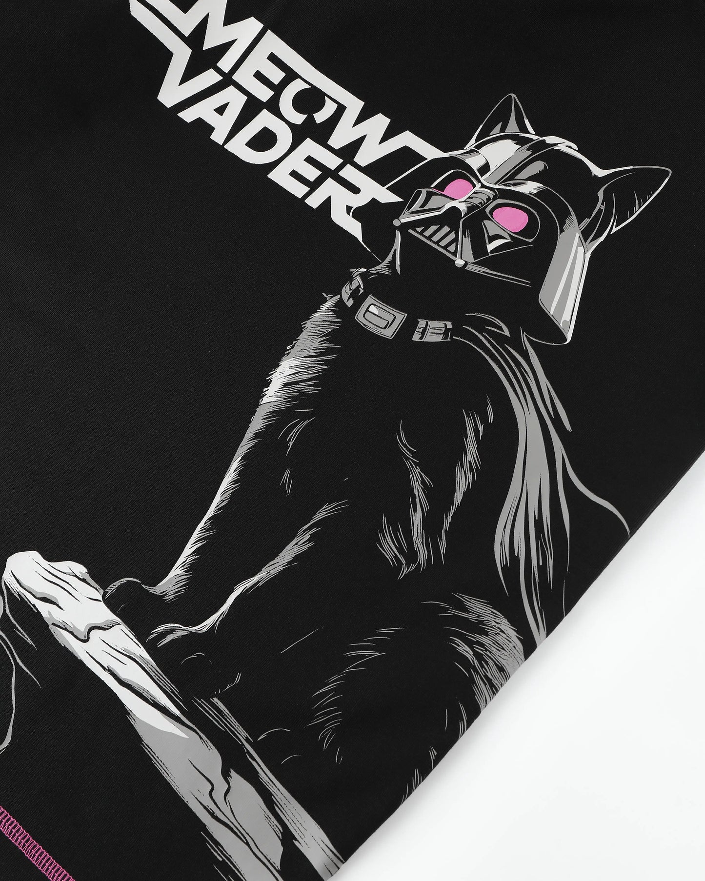 MEOW VADER PLEATED SLEEVES EASY FIT T-SHIRT