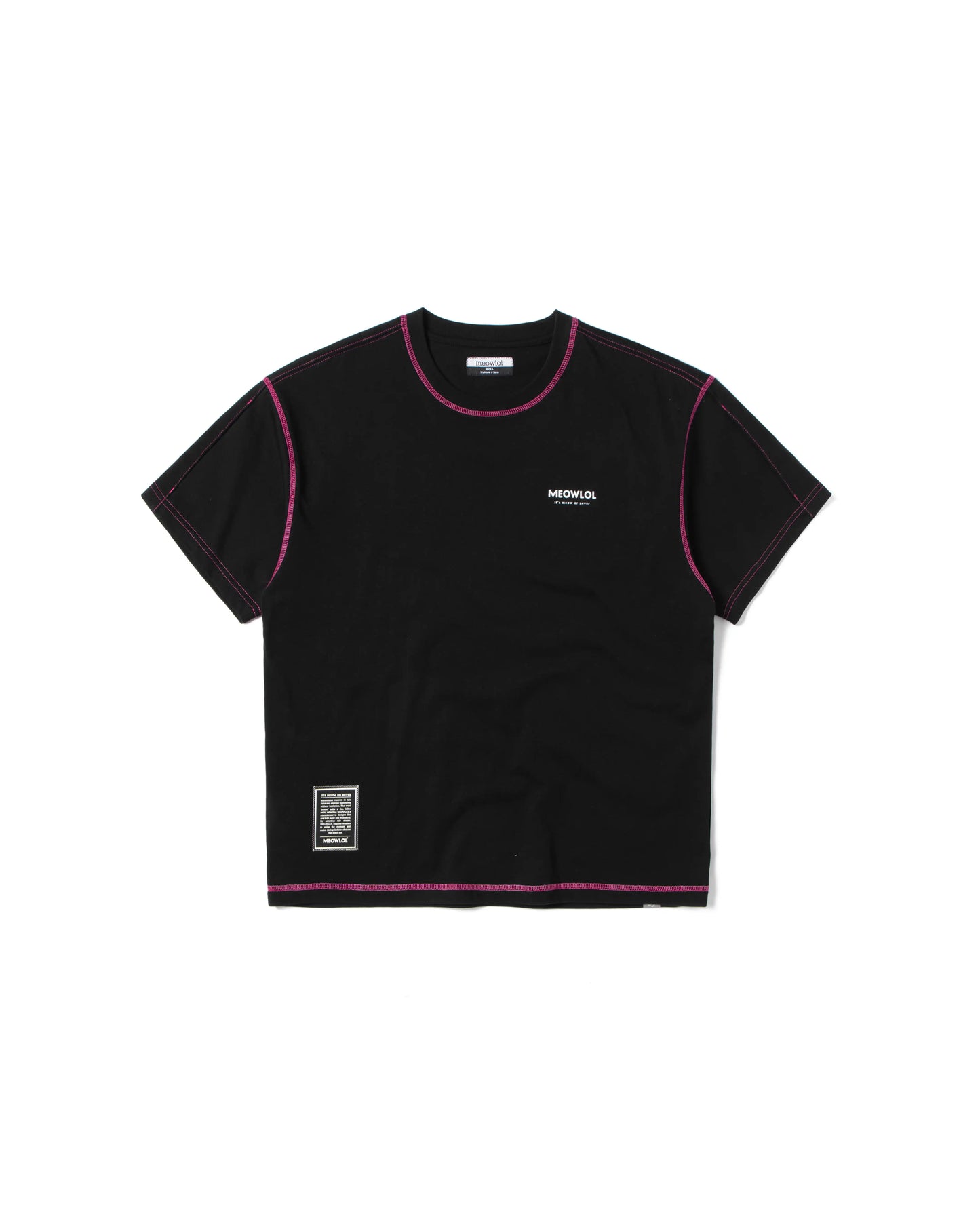 MEOW VADER PLEATED SLEEVES EASY FIT T-SHIRT