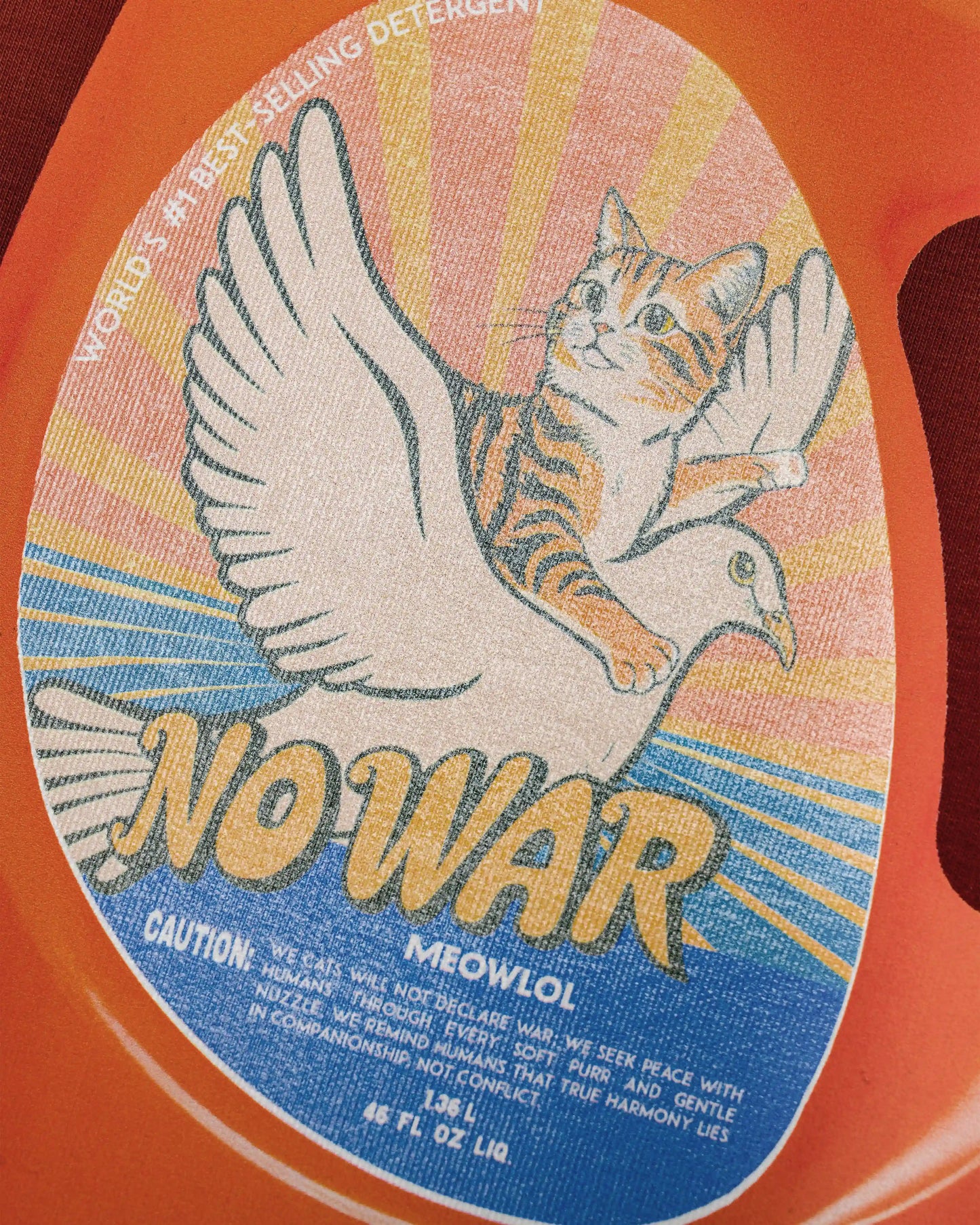 NO WAR DETERGENT ROUND HEM OVERSIZED T-SHIRT