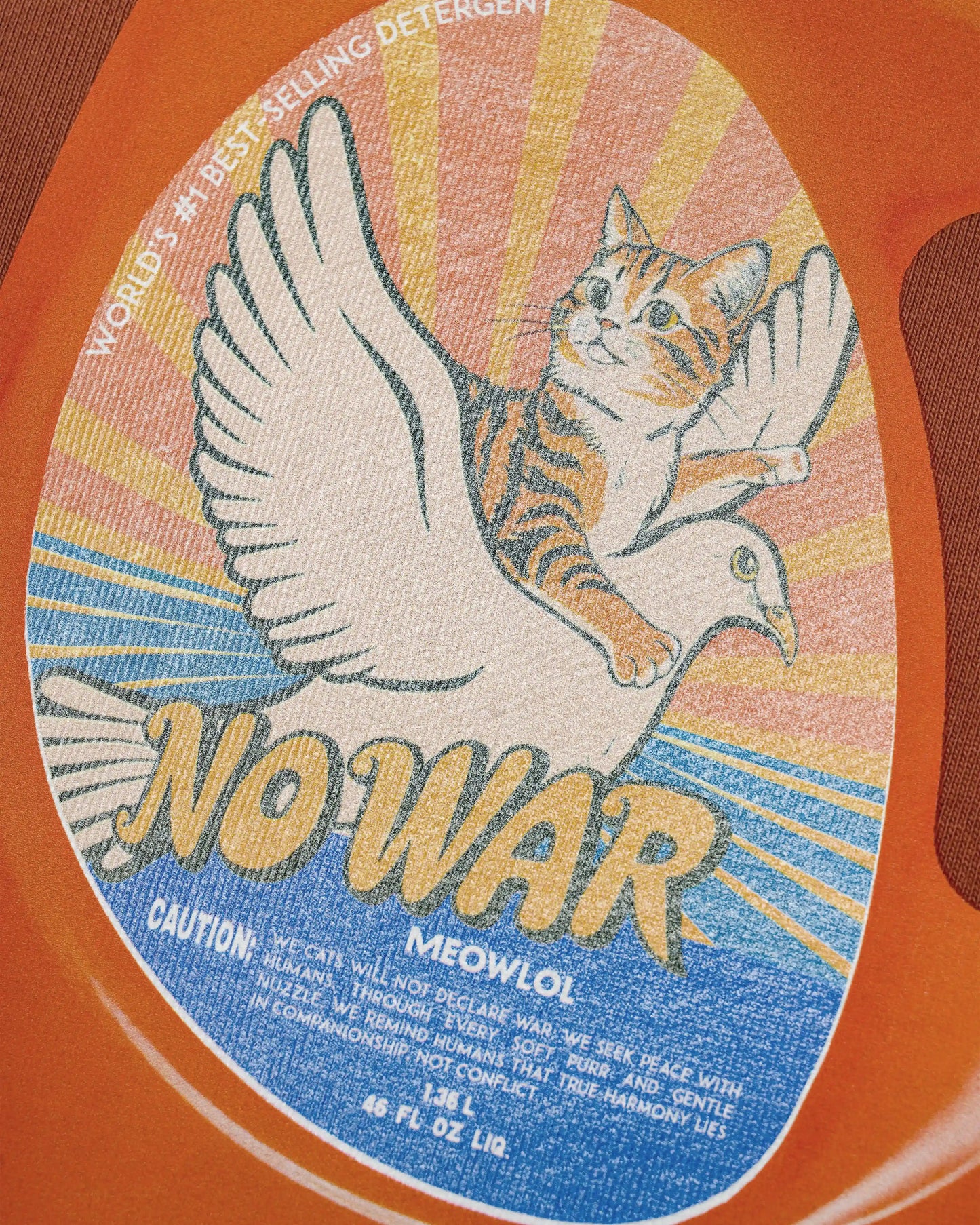 NO WAR DETERGENT ROUND HEM OVERSIZED T-SHIRT