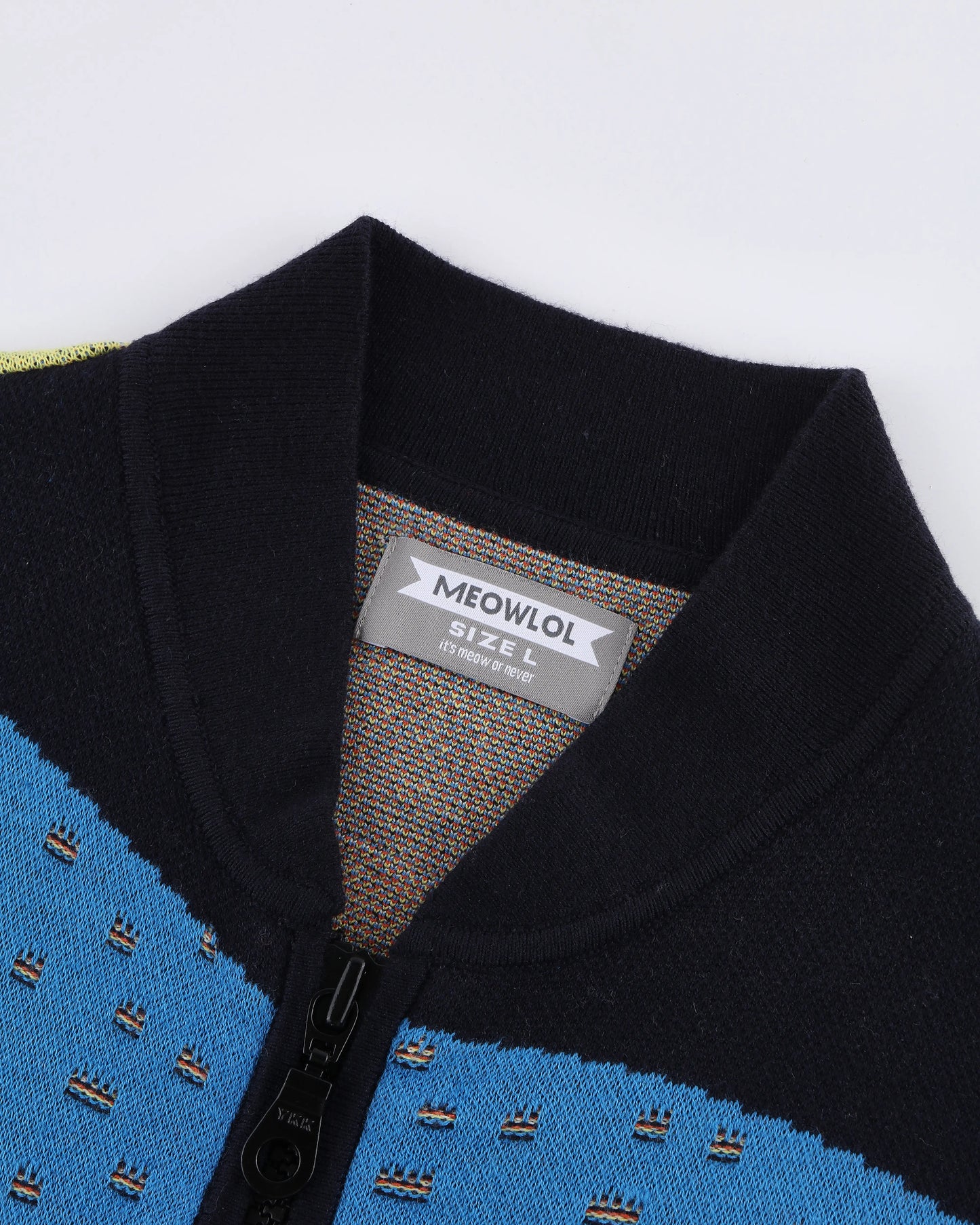 PUZZLE PICASSO CATS KITTED SHORT SLEEVES ZIP FRONT SHIRT