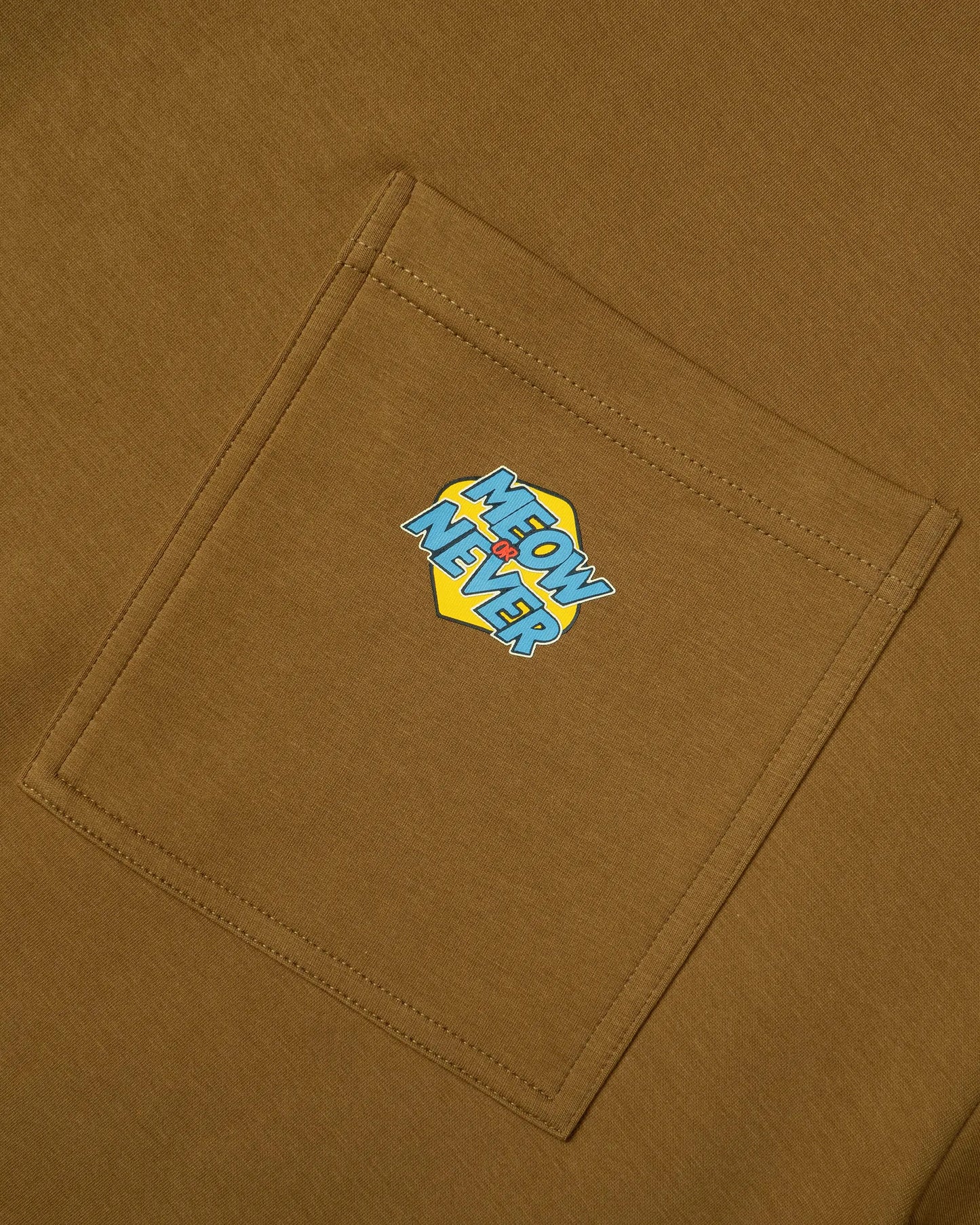 SUPERCAT FRONT POCKET OVERSIZED T- SHIRT (DARK GOLDENROD)