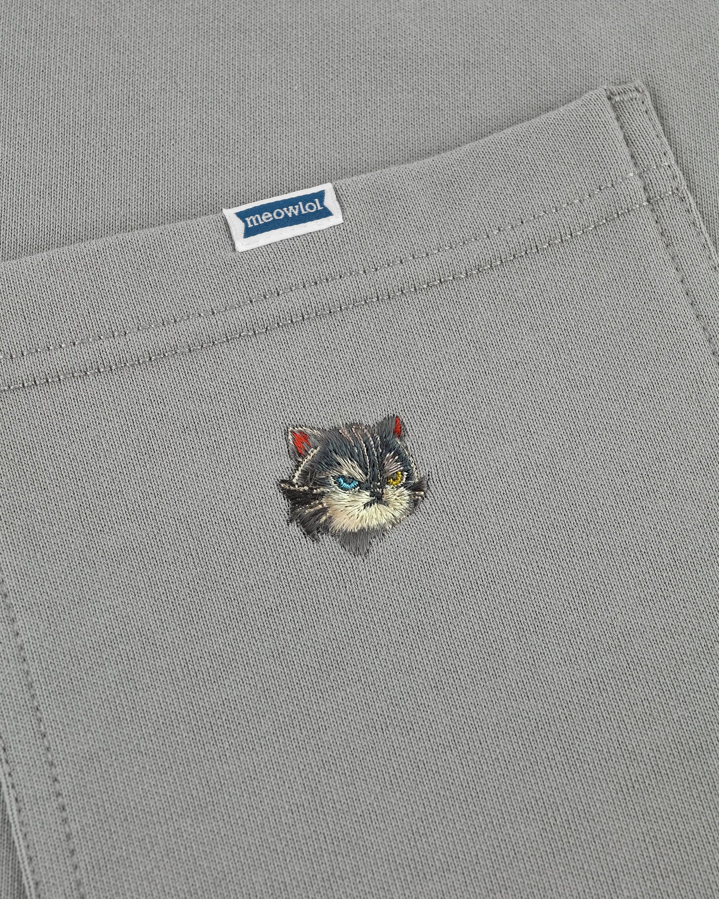 THE CLAY CAT LOGO HEADFRONT POCKET OVERSIZED T-SHIRT