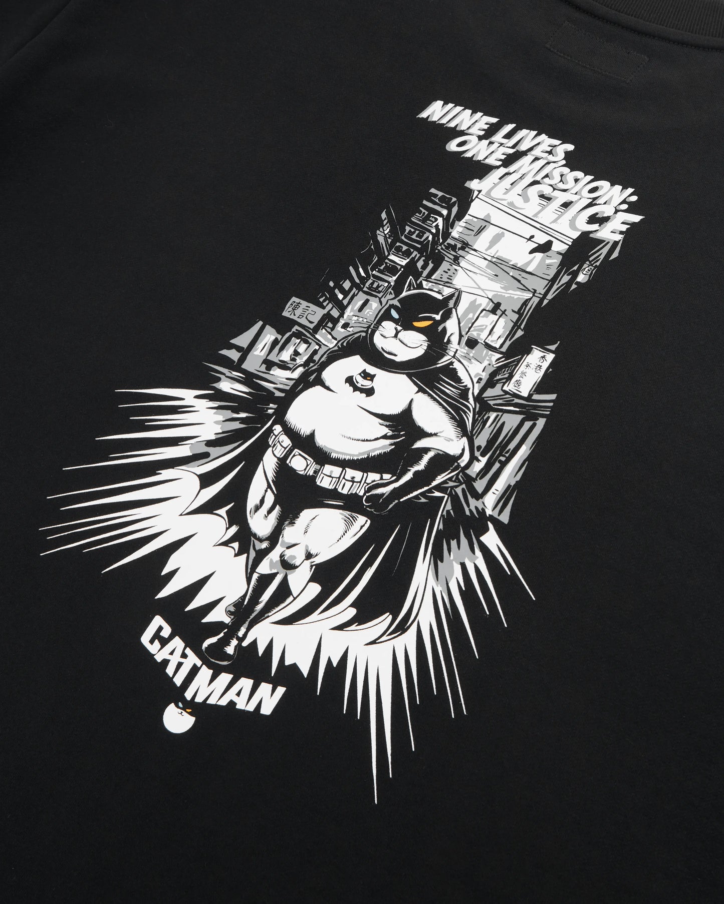 THE CAT MAN ROUND HEM OVERSIZED T-SHIRT