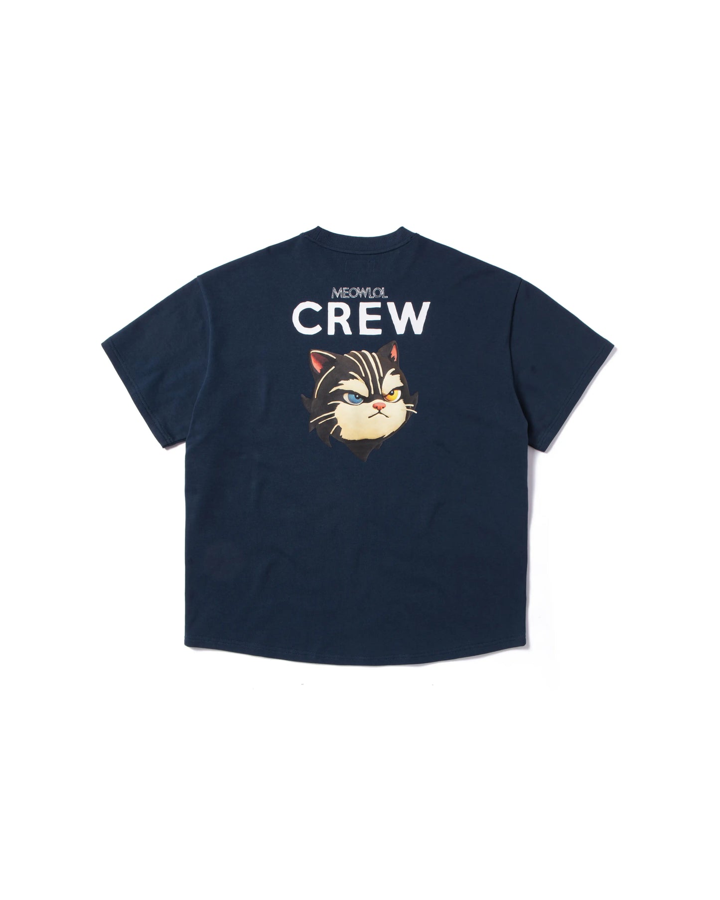 THE CLAY CAT LOGO HEAD ROUND HEM OVERSIZED T-SHIRT
