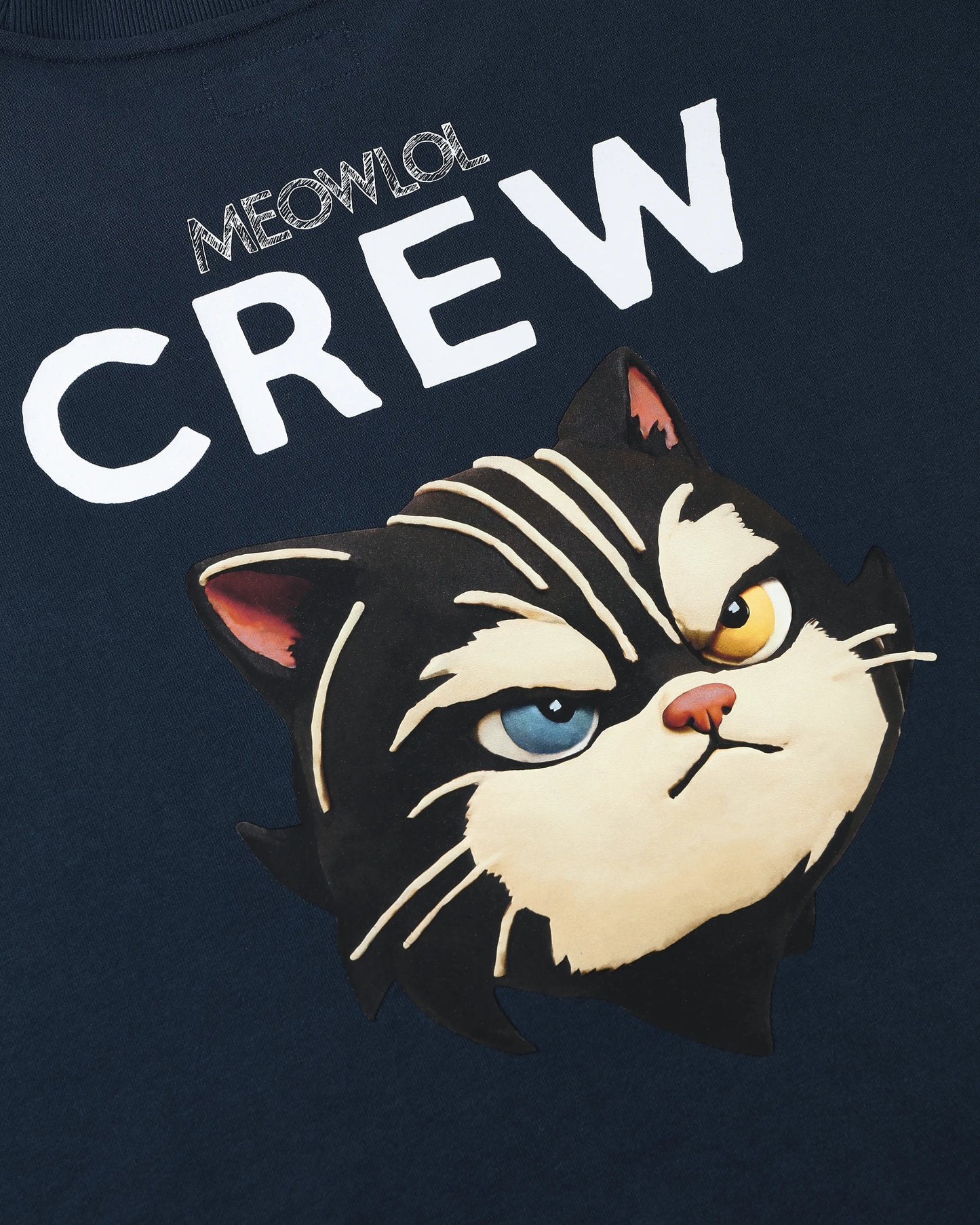 THE CLAY CAT LOGO HEAD ROUND HEM OVERSIZED T-SHIRT