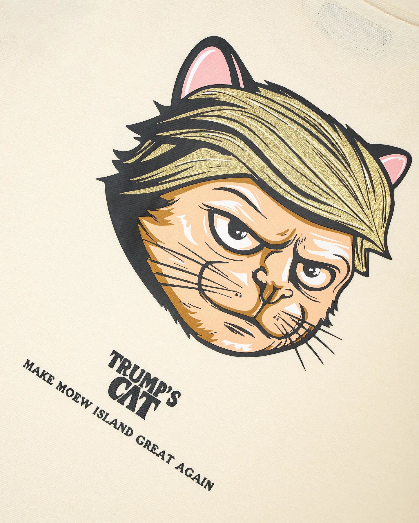 TRUMP's CAT PLEATED SLEEVES EASYFIT T-SHIRT