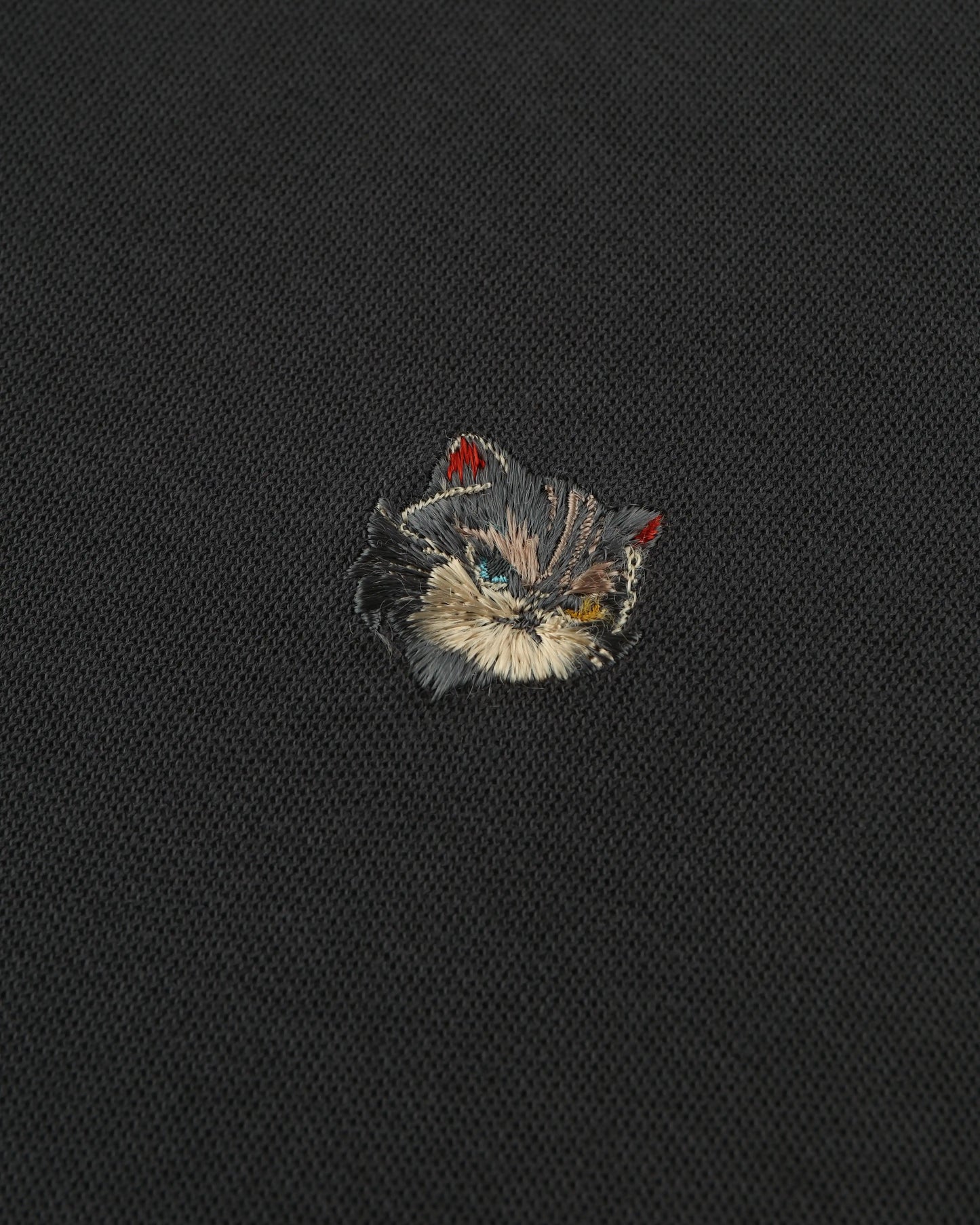 WEAVING LOGO FRONT POCKET OVERSIZED POLO SHIRT
