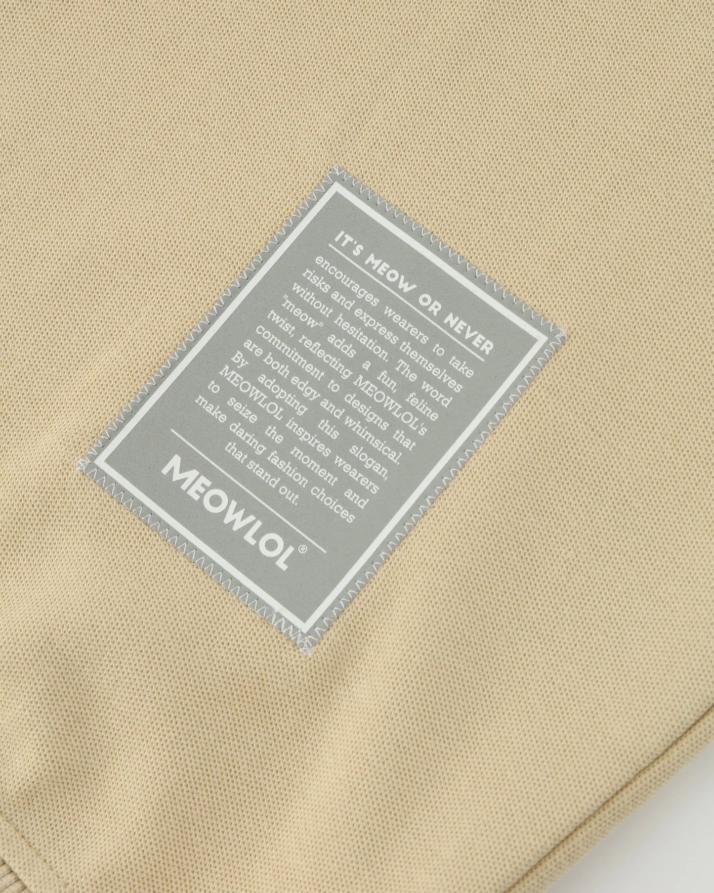 WEAVING LOGO FRONT POCKET OVERSIZED POLO SHIRT