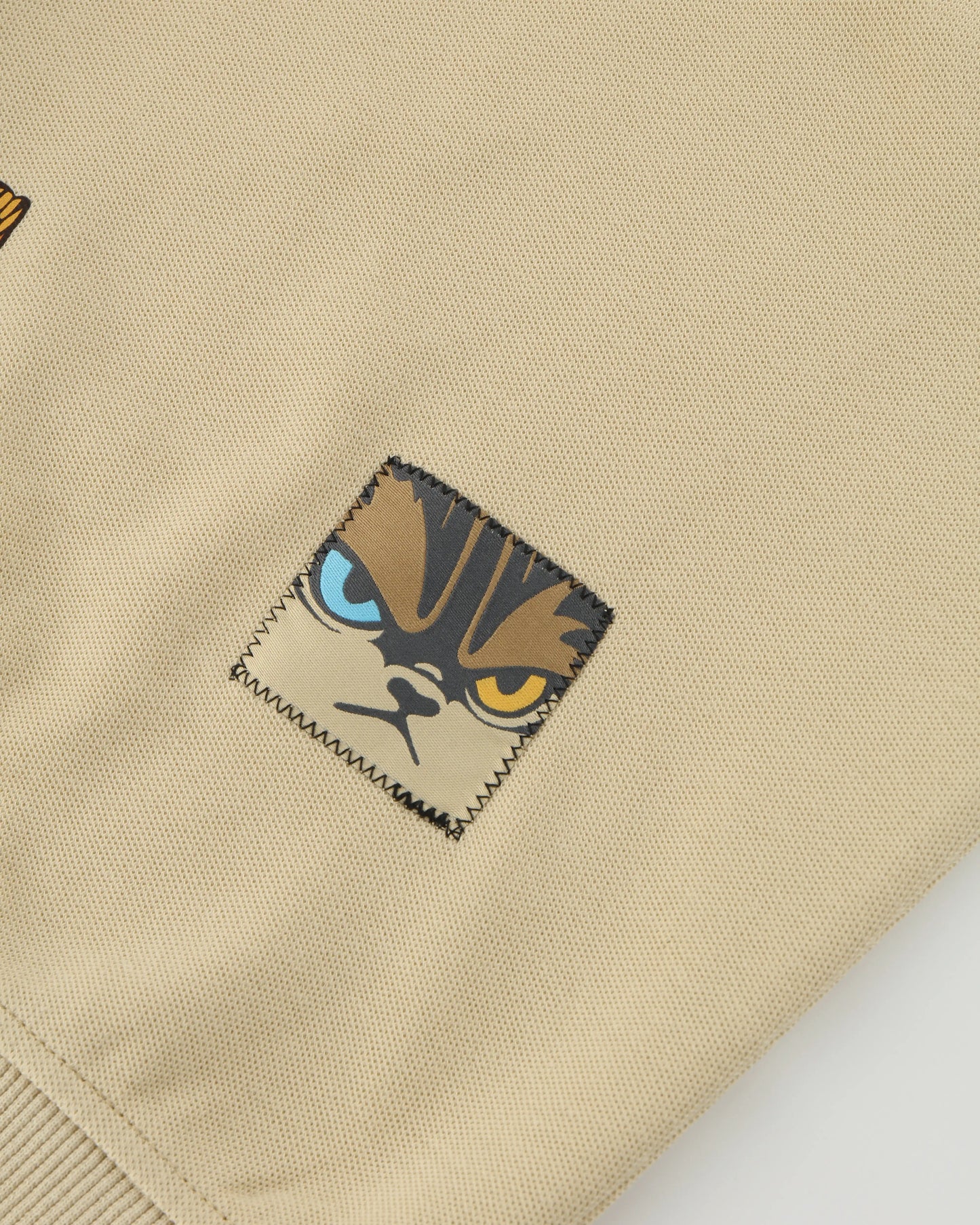 WEAVING LOGO FRONT POCKET OVERSIZED POLO SHIRT